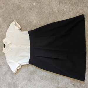 Theory sz 8 Black and white dress